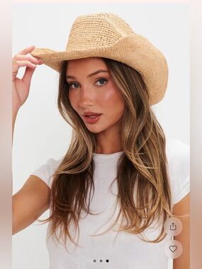 Show Me Your MuMu Woven Straw Cowboy Hat - Natural Tan
